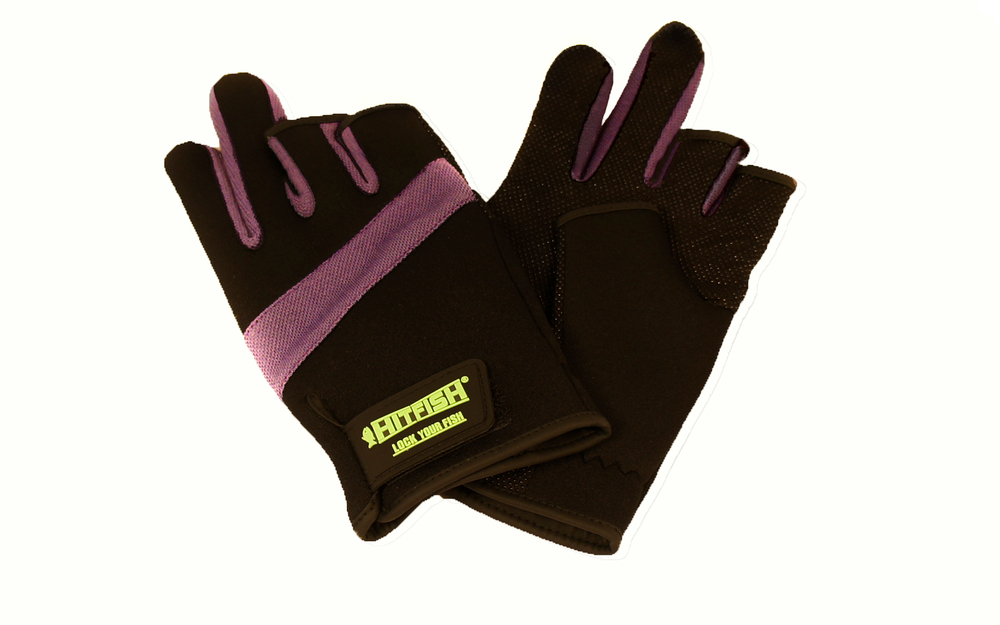 Перчатки HITFISH GLOVE-03 (зеленый, фиолетовый, синий)