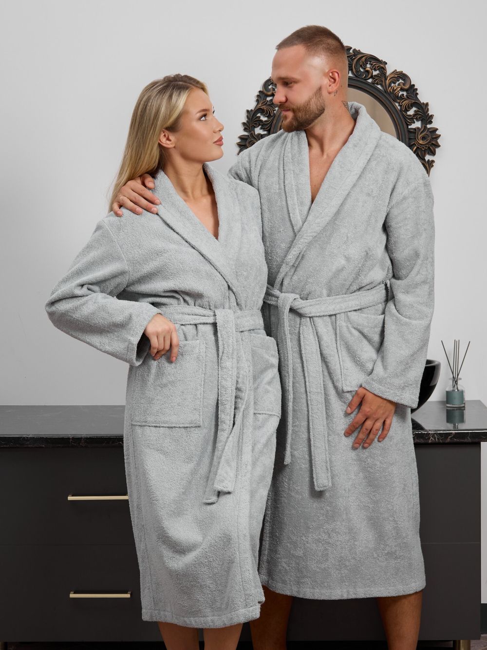 Халат женский Комфорт-3 Виотекс СВЕТЛО-СЕРЫЙ