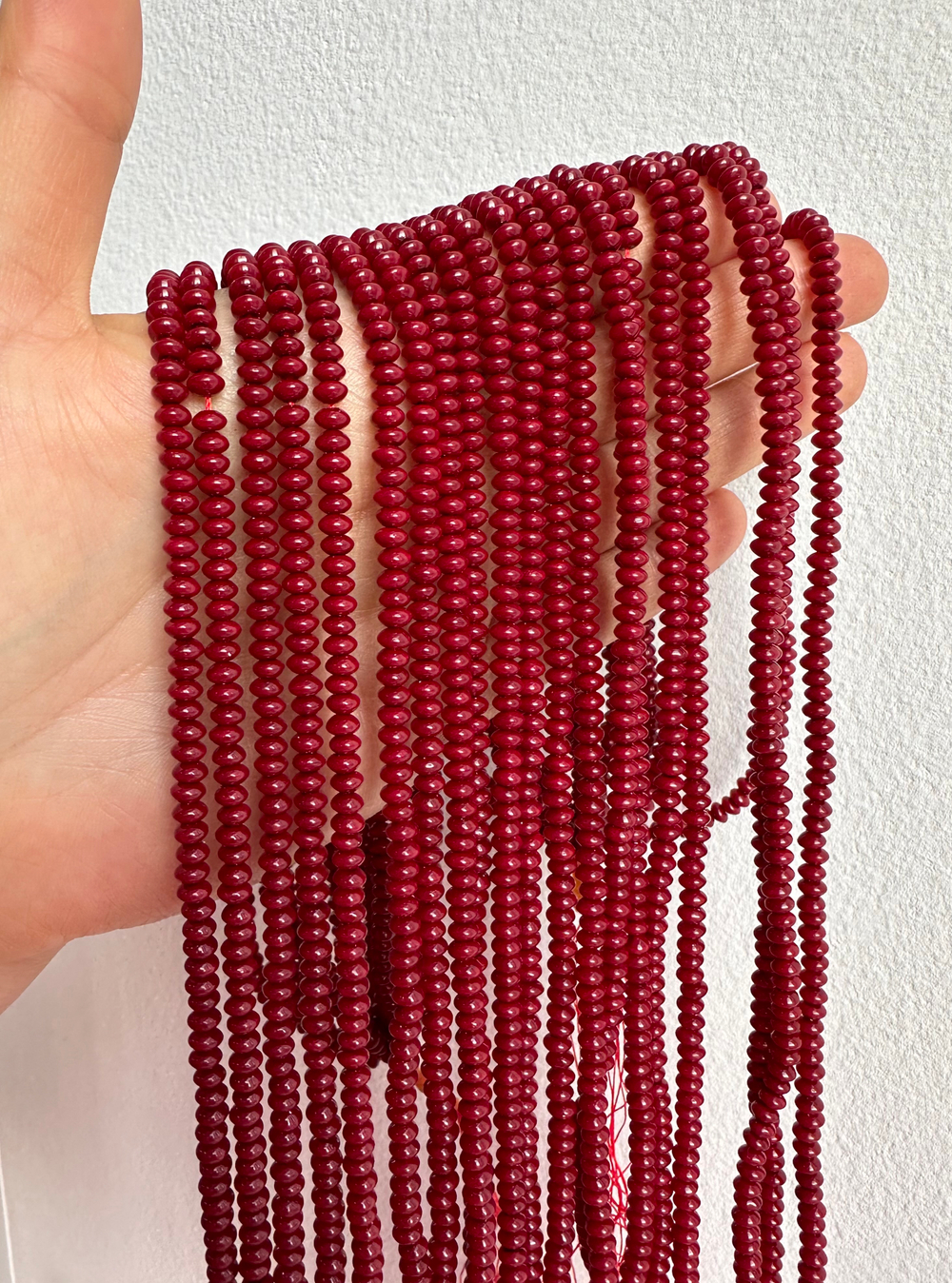"Жемчуг" 4,5мм, "Майорка. Имитация", рондель (винный цвет)