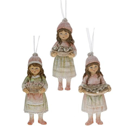 GAEM Фигурка декоративная подвесная "Девочка", L5,5 W4 H12 см, 3в.