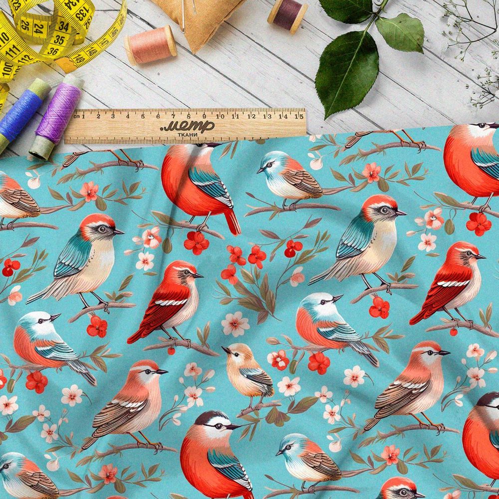 Ткань премиум мембрана пернатое разнообразие