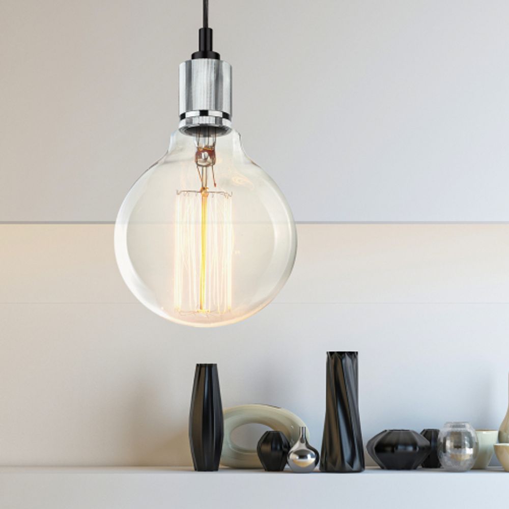 Светильник подвесной ЭРА PL13 E27 - 8 CH под лампу E27 хром | Подвесные светильники