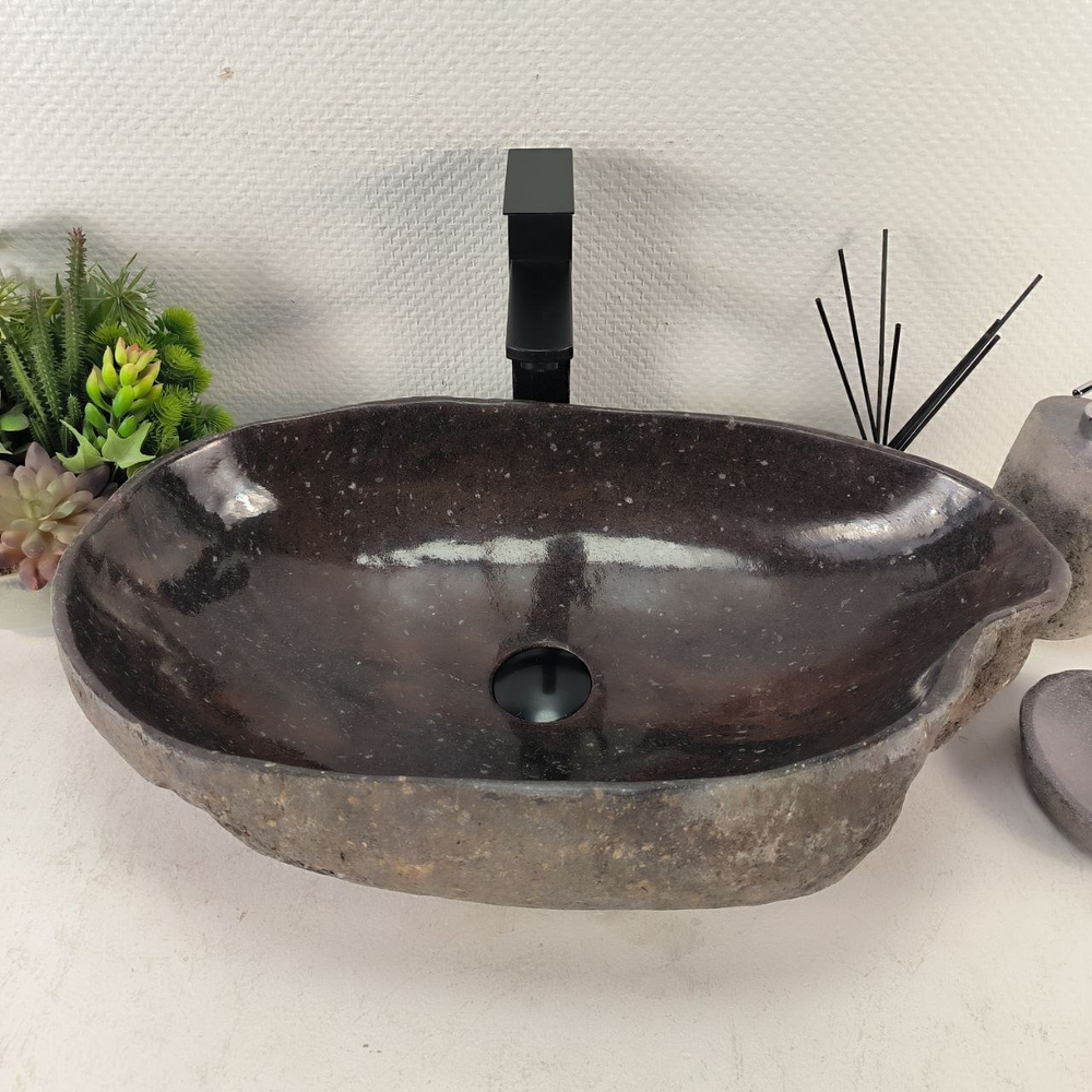 Раковина из речного камня RS-65112 60*38*15 0862