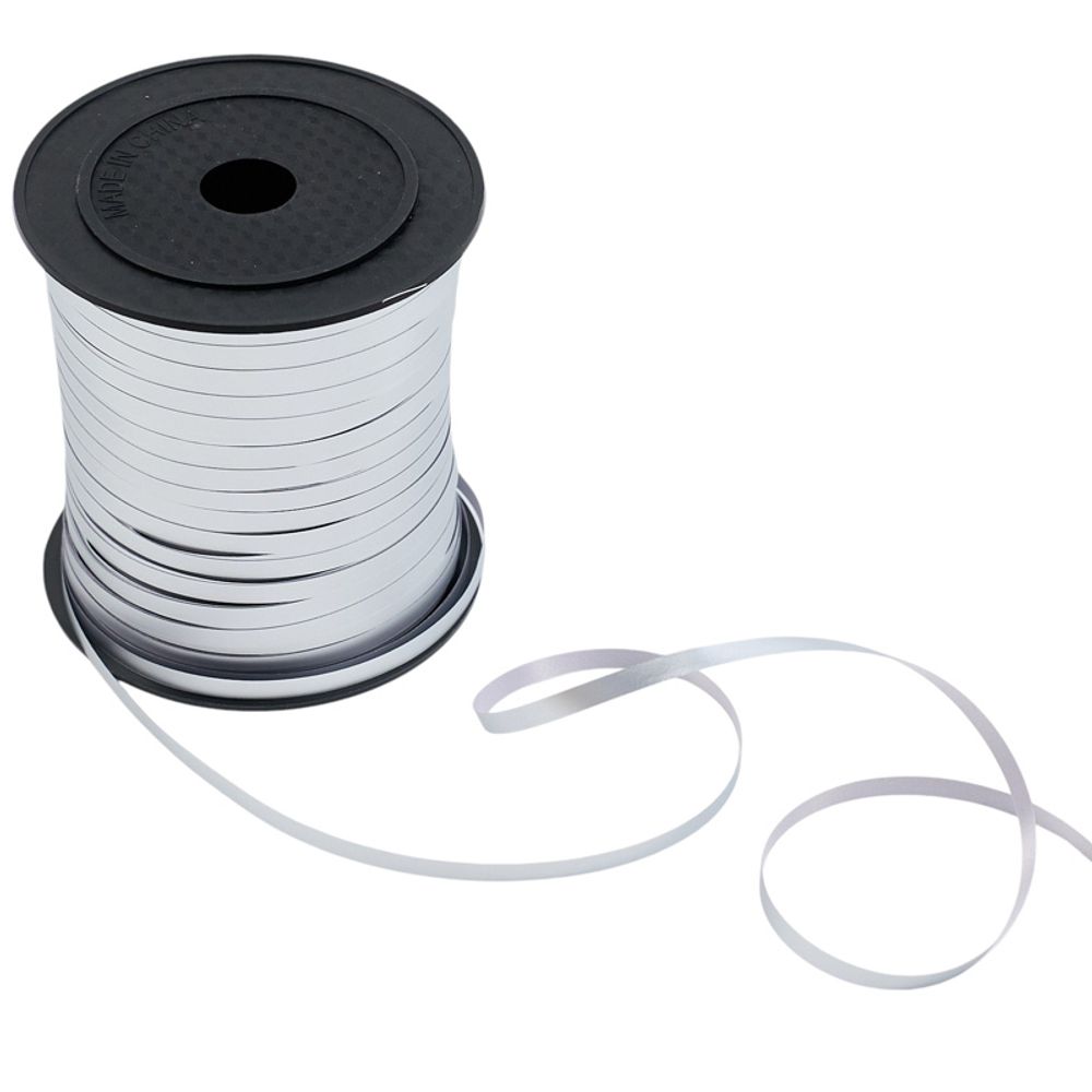 Серебро металл матовый лента для воздушных шаров