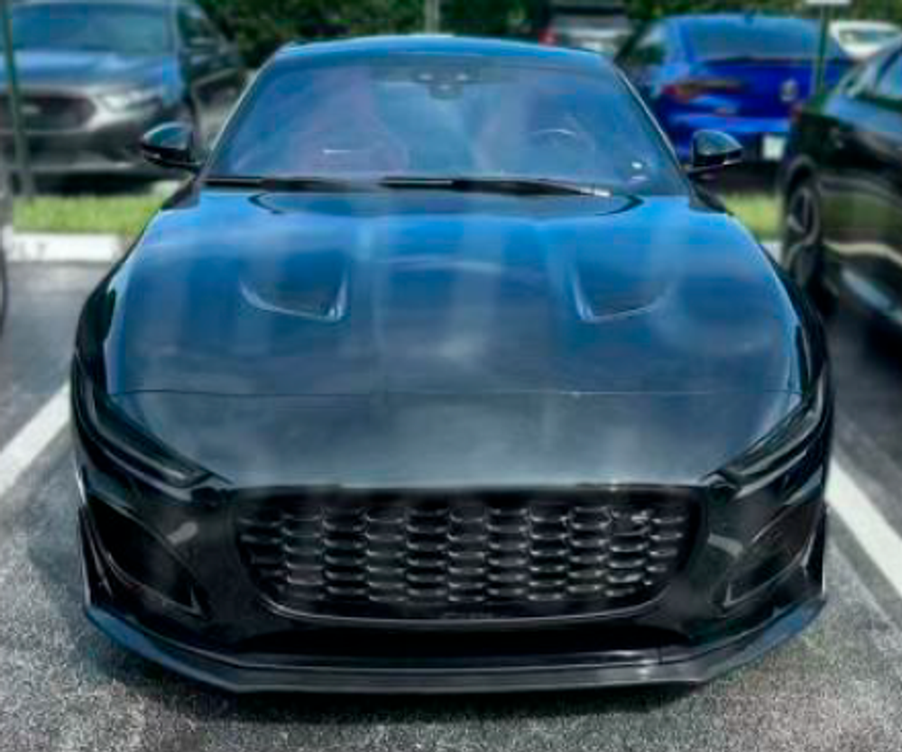 Карбоновая губа переднего бампера для Jaguar F-Type 2021-2024+ Ягуар