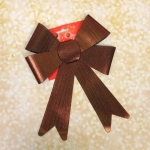 Бант на ёлку «Элегант» 23*29 см, Черный шоколад