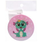 Зеркало косметическое круглое «КОЛЛЕКЦИЯ МАРЦИПАН», дракошка, d-7,5см (пакет с подвесом)