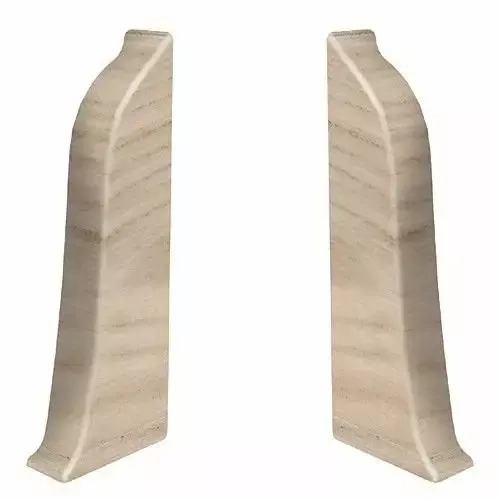 Торцевые заглушки для плинтуса ПВХ Aberhof 60мм, 2949 Дуб Портовый (левая/правая)