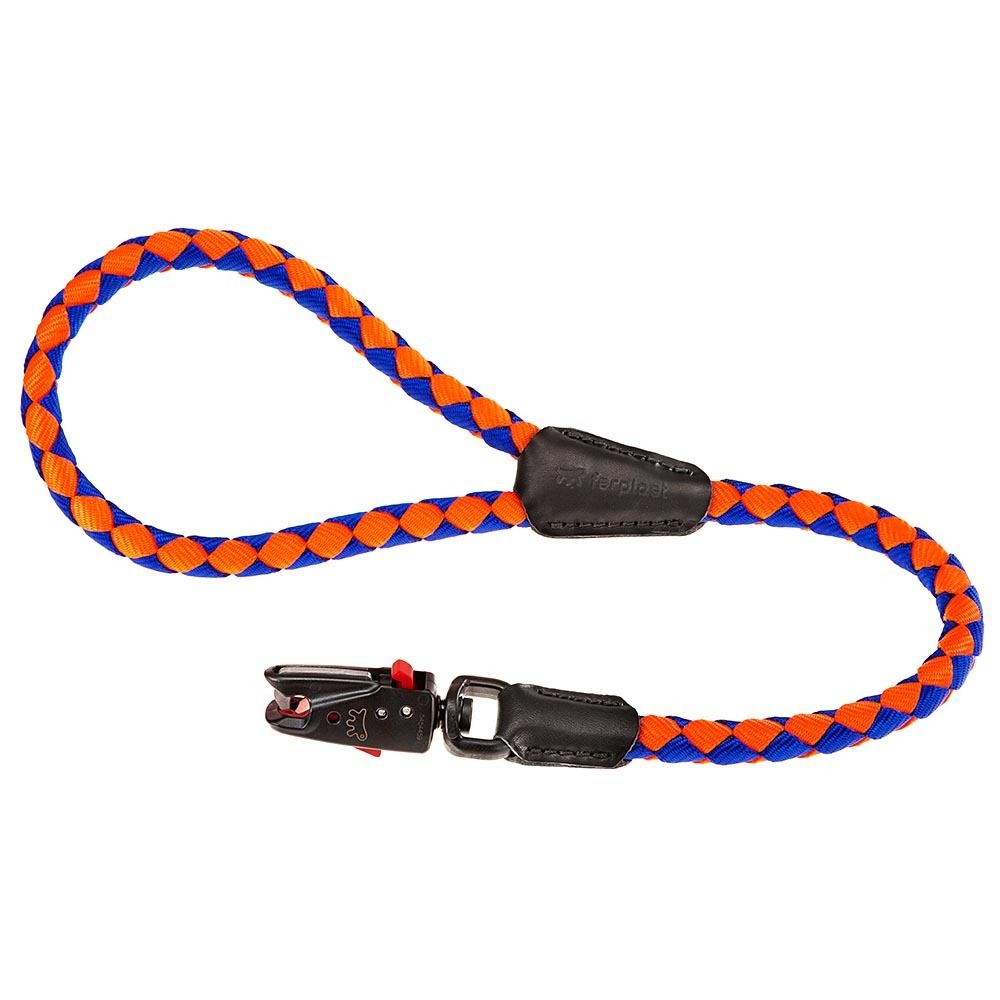 Поводок Ferplast TWIST MATIC G18/60 оранжевый с синим 60 см