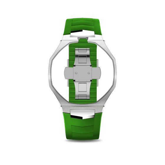 Корпус для часов POP-Swatch x AP - GREEN EIGHT из 2 ремешков