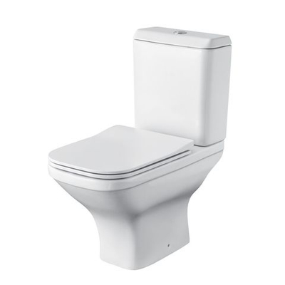 Унитаз-компакт Santek Лайн с горизонтальным выпуском, стандарт- 2 реж., дюропласт, безободковый, микролифт, тонкое 1WH501573