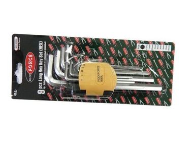 Набор ключей Г-образных 6-гранных длинных 9пр. (1.5, 2, 2.5, 3-6, 8, 10мм) в пластиковом держателе RockForce##Rock FORCE RF-5093L