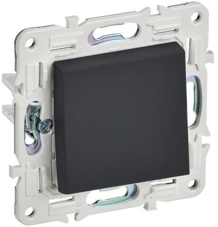 Выключатель 1-кл. SKANDY 10А SK-V01G графит IEK SK-V10-0-10-K53