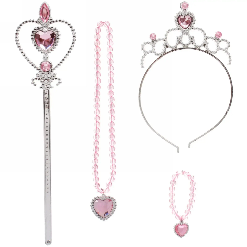 Набор карнавальный «Волшебница» (палочка, ободок, подвеска, браслет), розовый