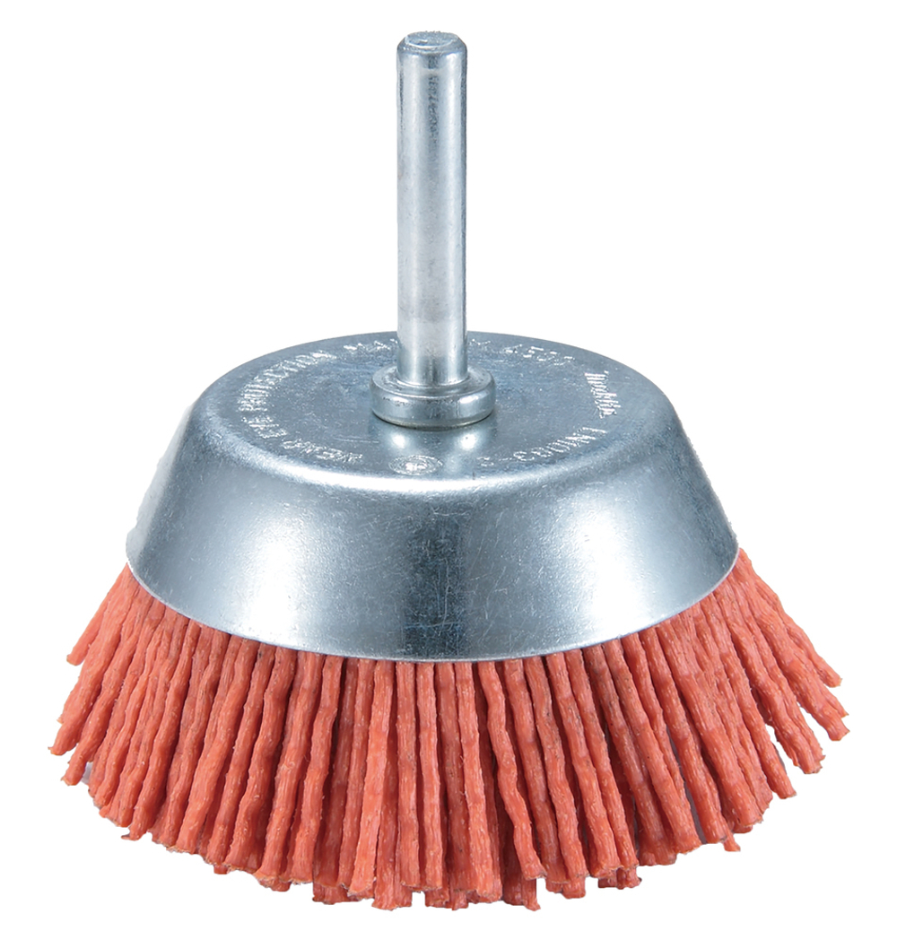 Щетка нейлоновая дисковая (d63 мм, красная, G80, 6 мм) Makita D-45587 50 мм 240G Дисковая Нейлон Синяя Финишная полировка