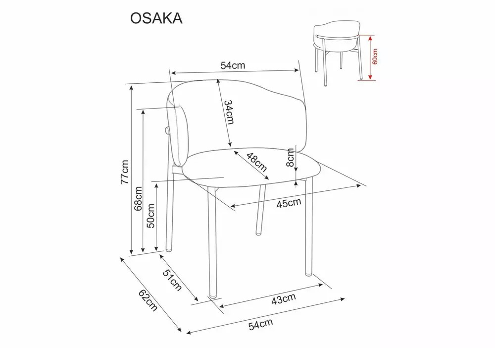 Стул SIGNAL OSAKA t.254 серый/черный