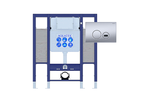 Инсталляция для унитаза Aquatek Sensor INSE-0000002.36 кнопка хром