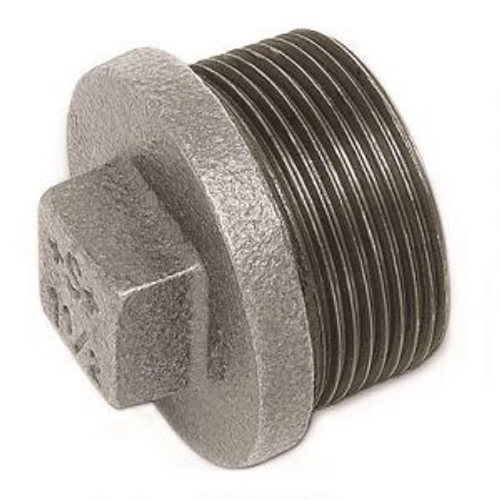 Заглушка чугунная оцинкованная с наружной резьбой