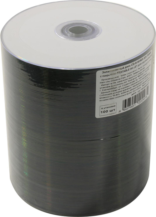 CD-R Disc Mirex  700Mb 52x &lt;уп. 100 шт&gt;  technology,  printable &lt;202974&gt;
