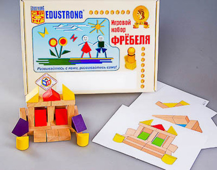 Игровой набор Фребеля "Конструктор деревянный без соединений-4"