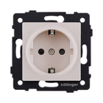 Розетка штепсельная SCHUKO 16A/250 В, кашемир матовый Kollinger REA-002CM для Aspekt, Eleganz, Reflex