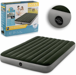 Мaтрас нaдувной Intex 64109 Prestige Downy 152х203х25 см / Крoвать нaдувная Интeкс двухспальная велюровая для дома и туризма