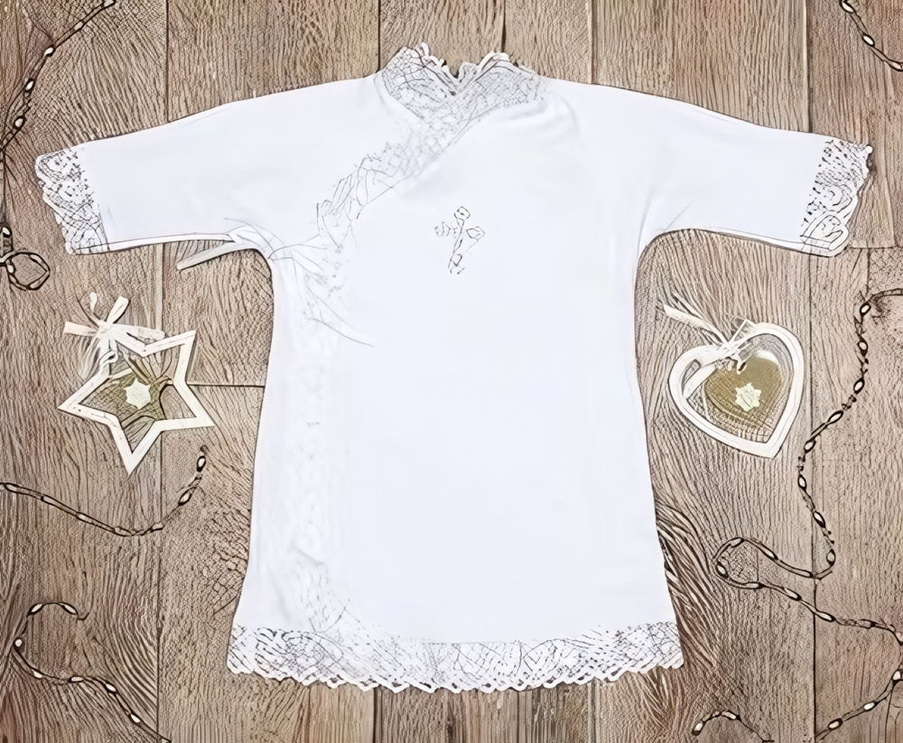 Крестильная рубашка р.74, цвет молочный 13-08