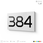 Номер на дверь 384, табличка на дверь для офиса, квартиры, кабинета, аудитории, склада, белая 120х70 мм, Айдентика Технолоджи
