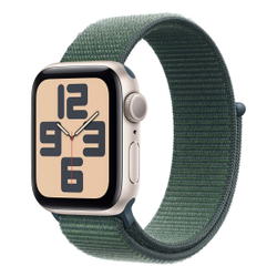 Часы Apple Watch SE 2 (2024) 40mm Starlight Aluminium Case, Sport Loop (Lake Green)