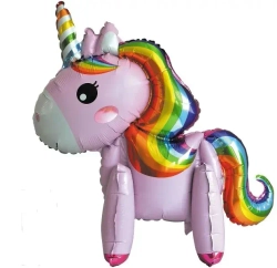 3D Единорог розовый ходячка 55*58СМ. В218 Д221 Г220