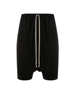 RICK OWENS DRKSHDW ШОРТЫ ЧЕРНЫЕ LIDO DRAWSTRING PODS