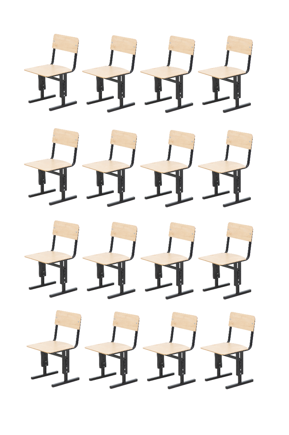 Комплект стульев ученических Оптима, 16 штук