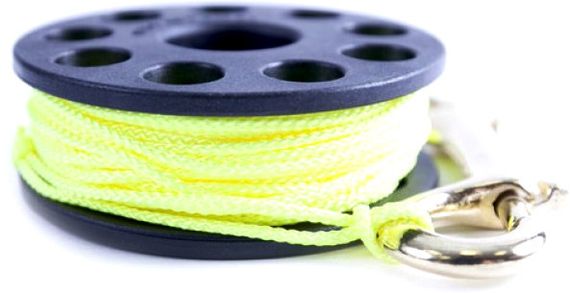 Катушка ProBlue с желтым линем и стальным карабином 20 метров