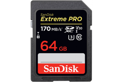 Карта памяти SanDisk SDXC Extreme Pro Class 10 UHS-I U3 (170/90MB/s) 64GB