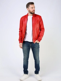 Кожаная куртка демисезонная Турция бомбер