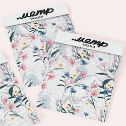 Ткань шелк Армани лёгкий цветочный букет