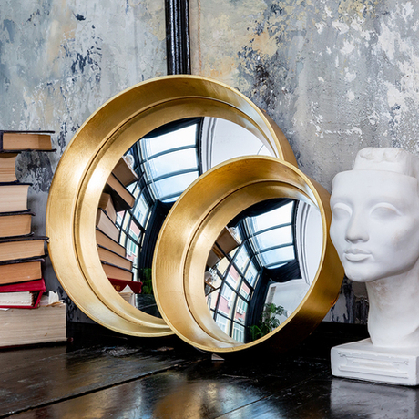 Зеркало настенное Объект мечты Зазеркалье Хогард Голд версия M fish-eye OM-21092111