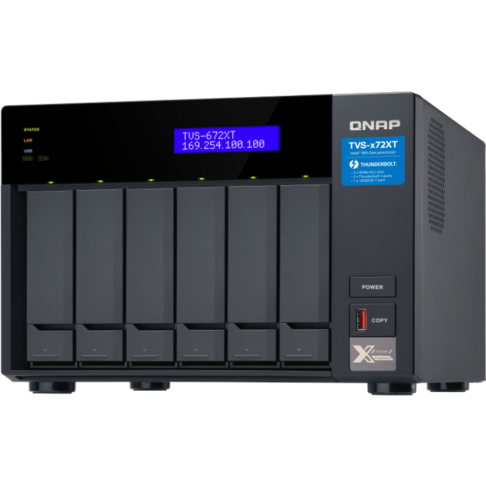 Сетевое хранилище (NAS) QNAP TVS-672XT-i3-8G