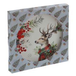 GAEM Тарелка "Олень", L26 W26 H2,5 см