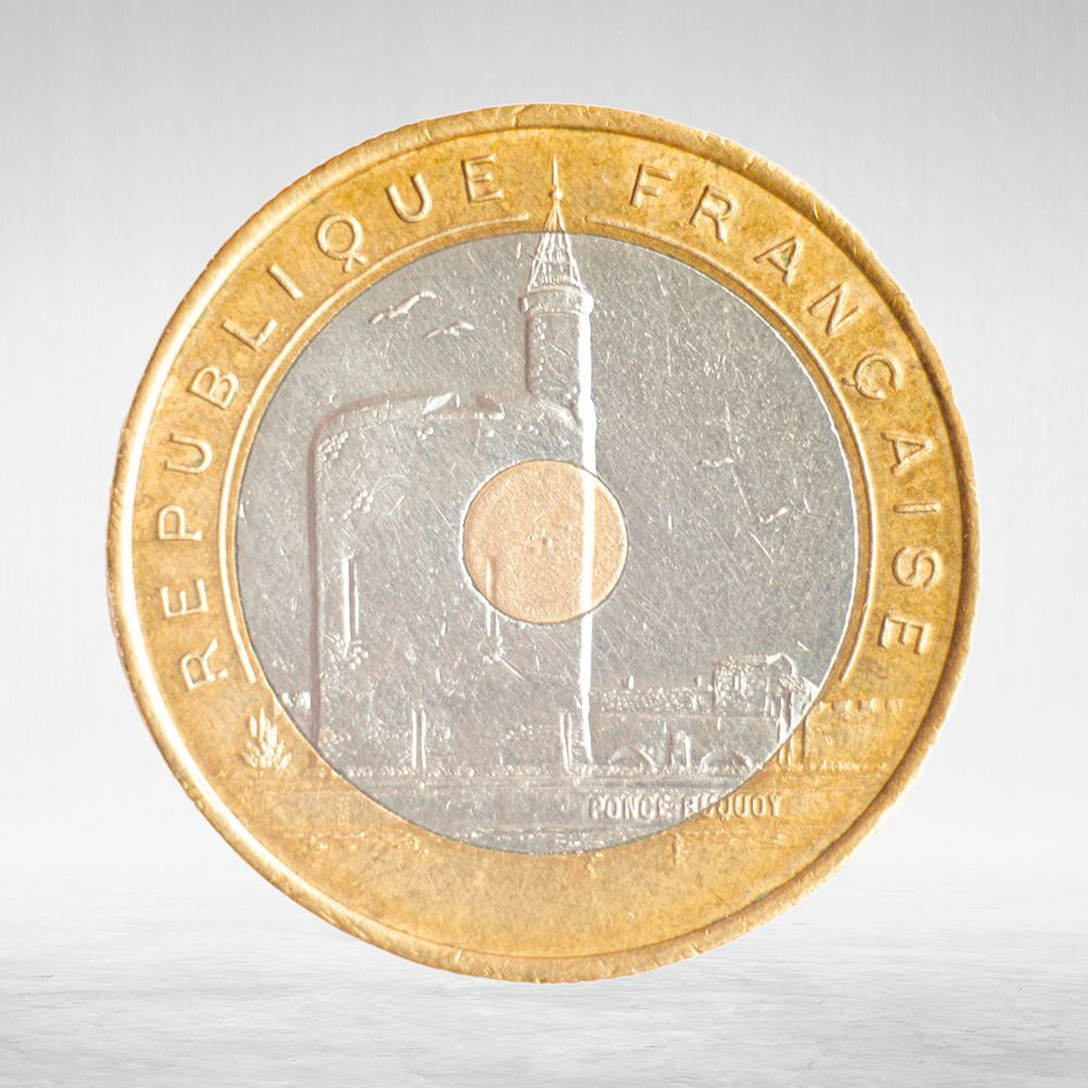 France, 20 Francs 1993 - 1993 Mediterranean Games, Languedoc-Roussillon, VF
