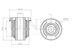 Сайлентблок передний переднего нижнего рычага UNIO RMP-20428