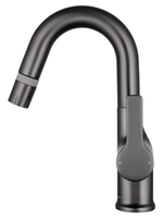 Смеситель для раковины с выдвижным изливом WONZON & WOGHAND, Темный графит (WW-FE01L212-BGG)