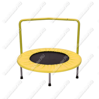 Каркасный батут с П-образной ручкой, диаметр 3 фт, желтый