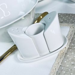 Lenardi 118-131 Набор солонок 3пр. на подставке RESTO в под.уп.(х48)Фарфор