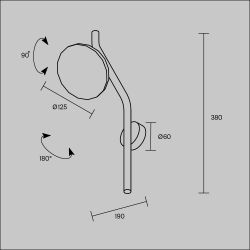 Светильник настенный светодиодный Maytoni   MOD451WL-L8B3K