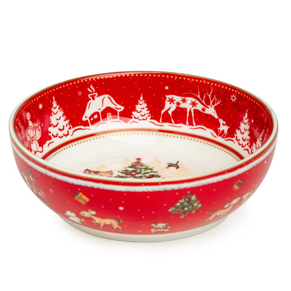 САЛАТНИК LEFARD "ЕЛКА" 15,5*15,5*5 СМ 600 МЛ КРАСНЫЙ (КОР=48ШТ.)