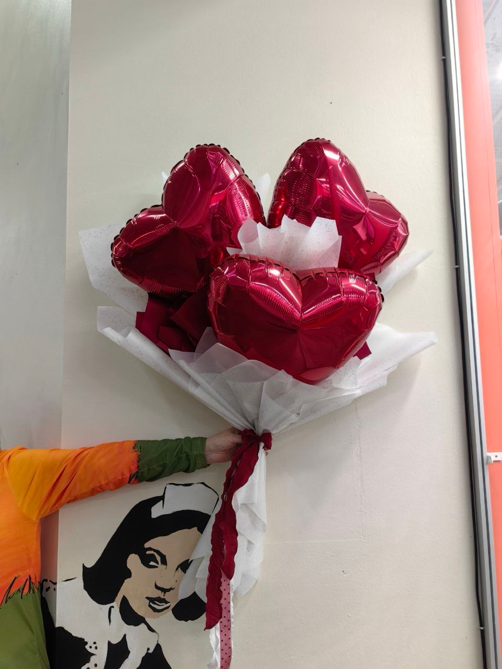 Букет из 3-х больших сердец