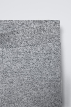 ZARA БРЮКИ-КЮЛОТЫ ИЗ ТКАНИ SOFT TOUCH, СЕРЫЙ С МЕЛАНЖЕВЫМ ЭФФЕКТОМ