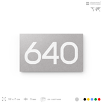 Номер на дверь 640, табличка на дверь для офиса, квартиры, кабинета, аудитории, склада, серая 120х70 мм, Айдентика Технолоджи