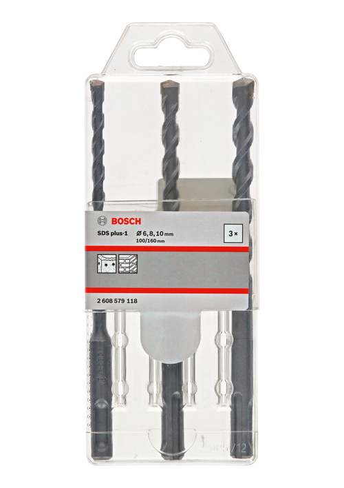 Набор буров BOSCH SDS-plus-1, 3 шт. 2608579118